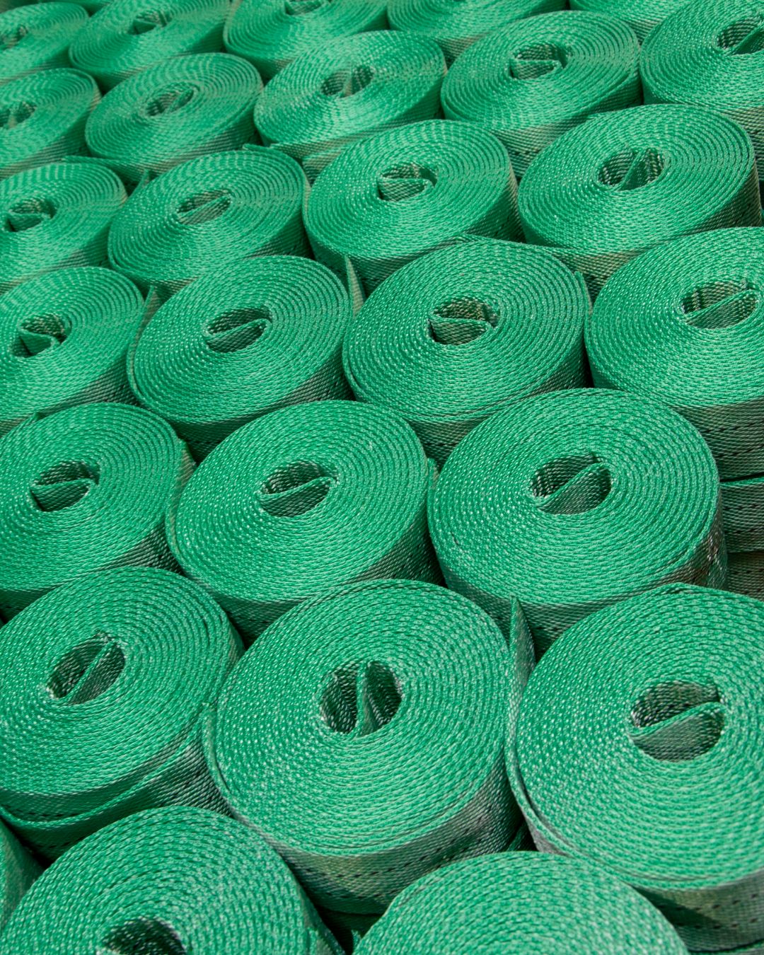 Webbing stock at the Trans-Web factory